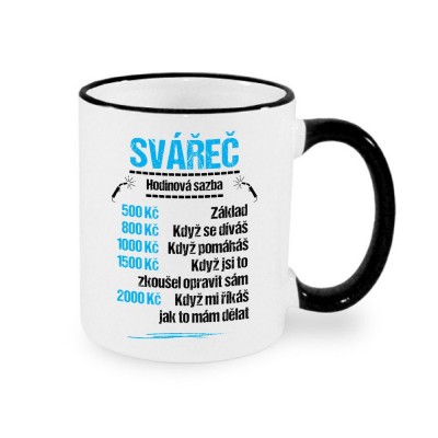 Hrnek Svářeč - sazba